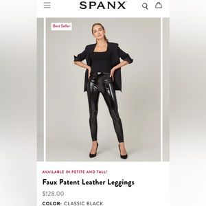 Spanx Faux Patent Leather Leggings